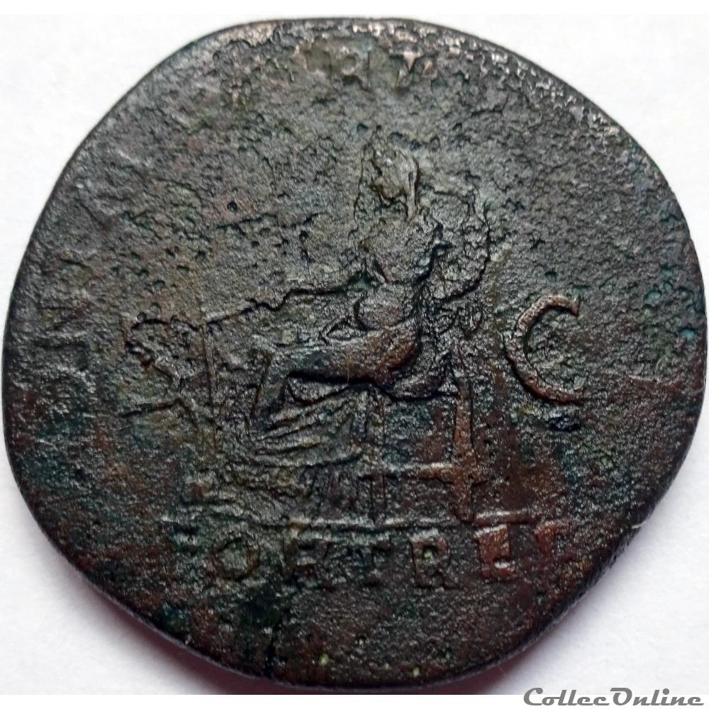 Hadrien 118/Sesterce/Rome/RIC II 551a monnaie antique romaine hadrien 118 sesterce rome ric ii 551a