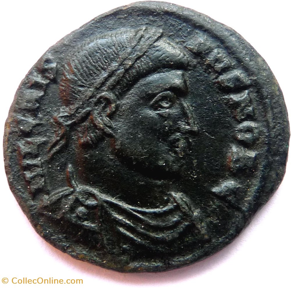 Crispus 319-320/Siscia/VICT• LAETAE PRINC PERP monnaies antiques romaines imperiales republicaines crispus 319 320 siscia vict laetae princ perp