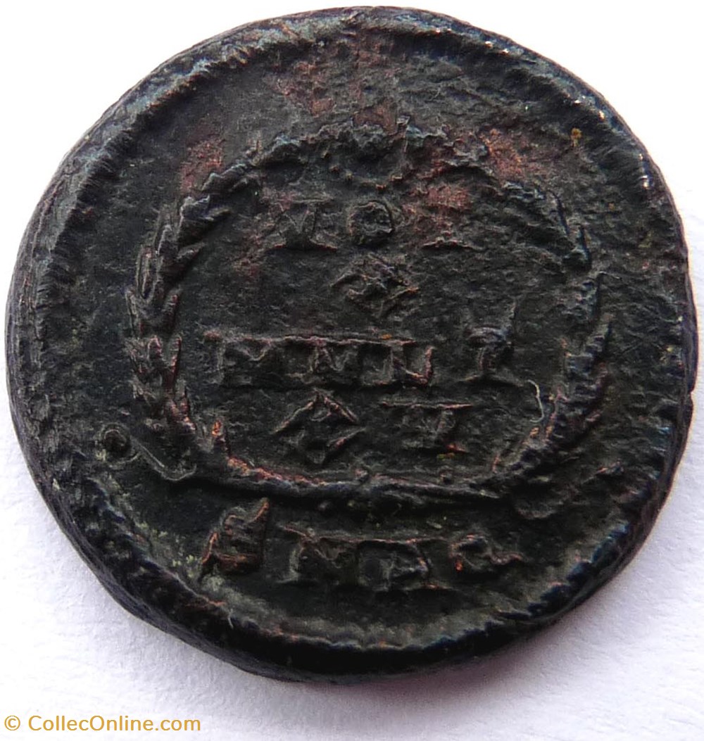 Valentinien II 383-388/Aquilée/VOT X MVLT XV monnaies antiquite av jc ap romaines republicaines imperiales valentinien ii 383 388 aquilee vot x mvlt xv