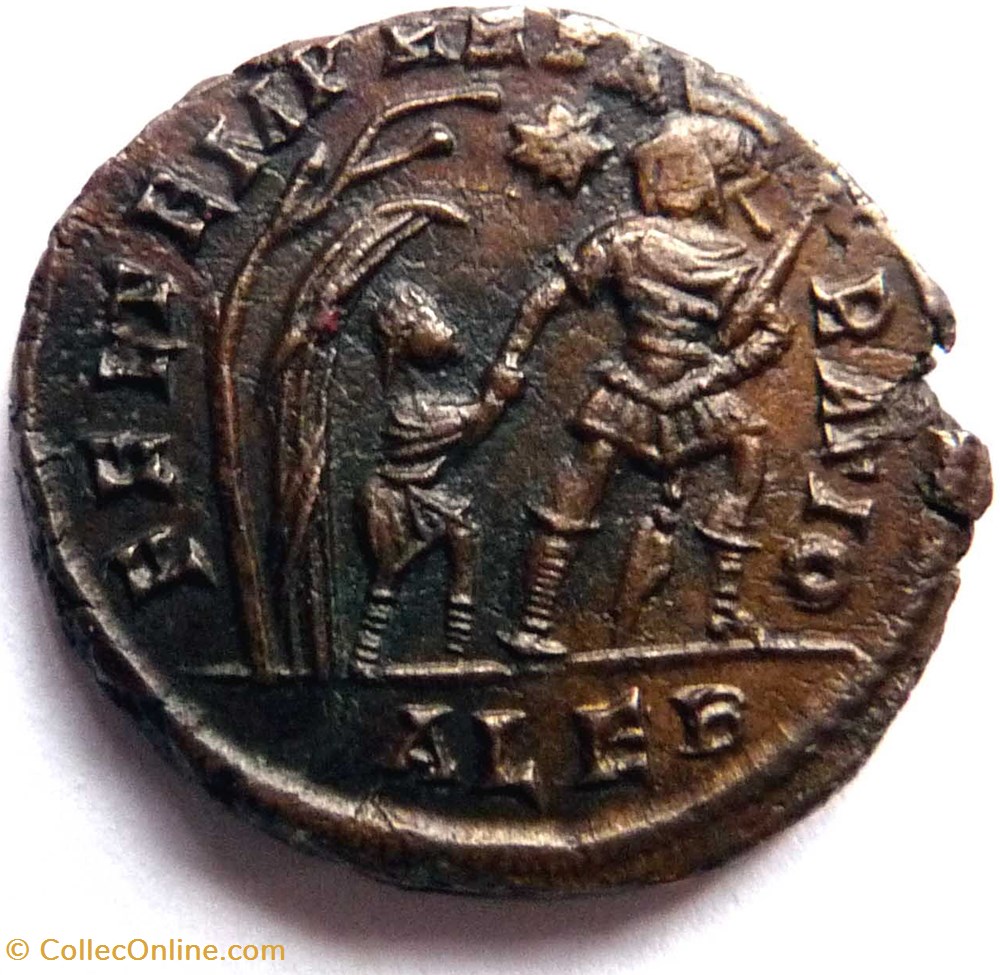 Constans 348-350/Alexandrie/FEL TEMP REPARATIO monnaie antique av jc ap romaine republicaine imperiale constans 348 350 alexandrie fel temp reparatio