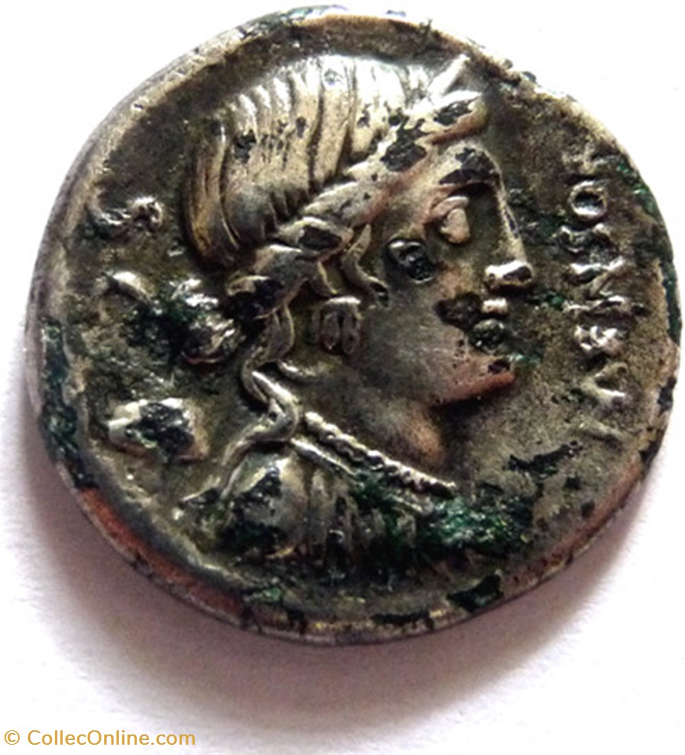 monnaies antiques romaines imperiales et republicaines gens farsuleia 75 denier fourre hybride libertas