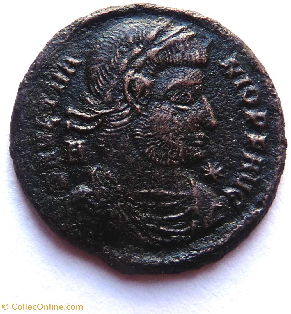 Vétranio 350/Siscia/HOC SIGNO VICTOR ERIS monnaies antiques romaines imperiales republicaines vetranio 350 siscia hoc signo victor eris
