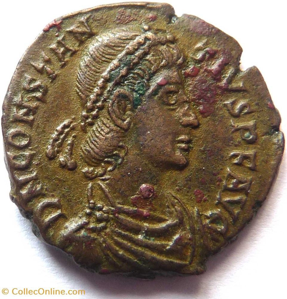 Constance II 355-361/Aquilée/FEL TEMP REPARATIO monnaie antique av jc ap romaine republicaine imperiale constance ii 355 361 aquilee fel temp reparatio