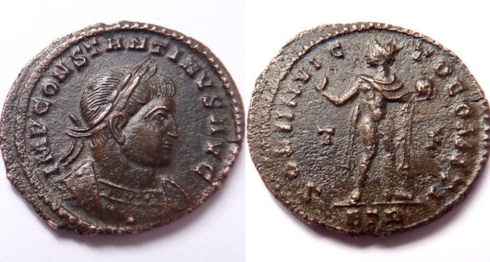 RIC 132/Constantin 1er 317/Trèves/SOLI INVICTO COMITI monnaies antiques romaines imperiales et republicaines ric 132 constantin 1er 317 treves soli invicto comiti