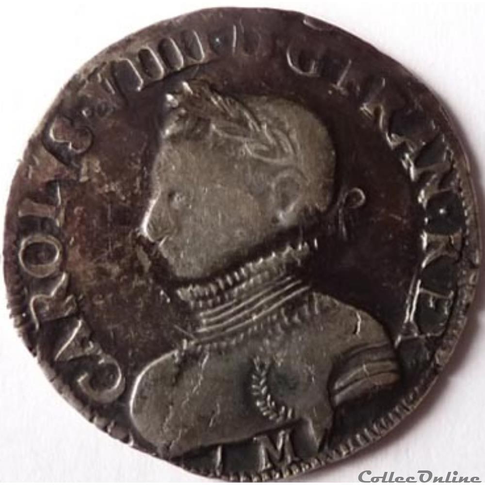 monnaies europe medievale france royales charles ix 1560 1574
