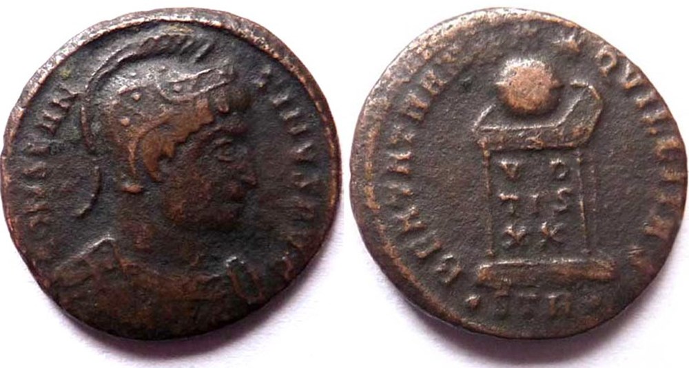 BEATA TRANQVILLITAS/322-323/Trèves monnaies antiques romaines imperiales et republicaines beata tranqvillitas 322 323 treves