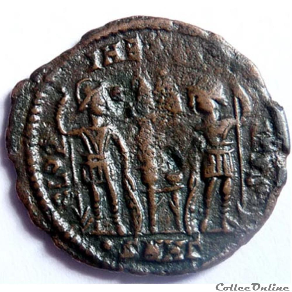 Constance II 330-333/Héraclée/GLORIA EXERCITVS monnaies antiques romaines republicaines imperiales constance ii 330 333 heraclee gloria exercitvs