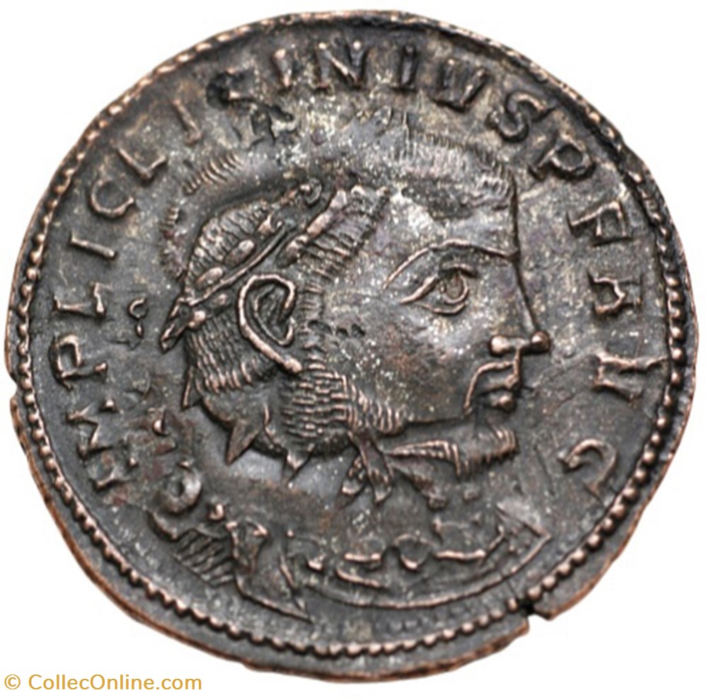 monnaies antiquite av jc romaines republicaines imperiales surfrappe officielle licinius sur tacite