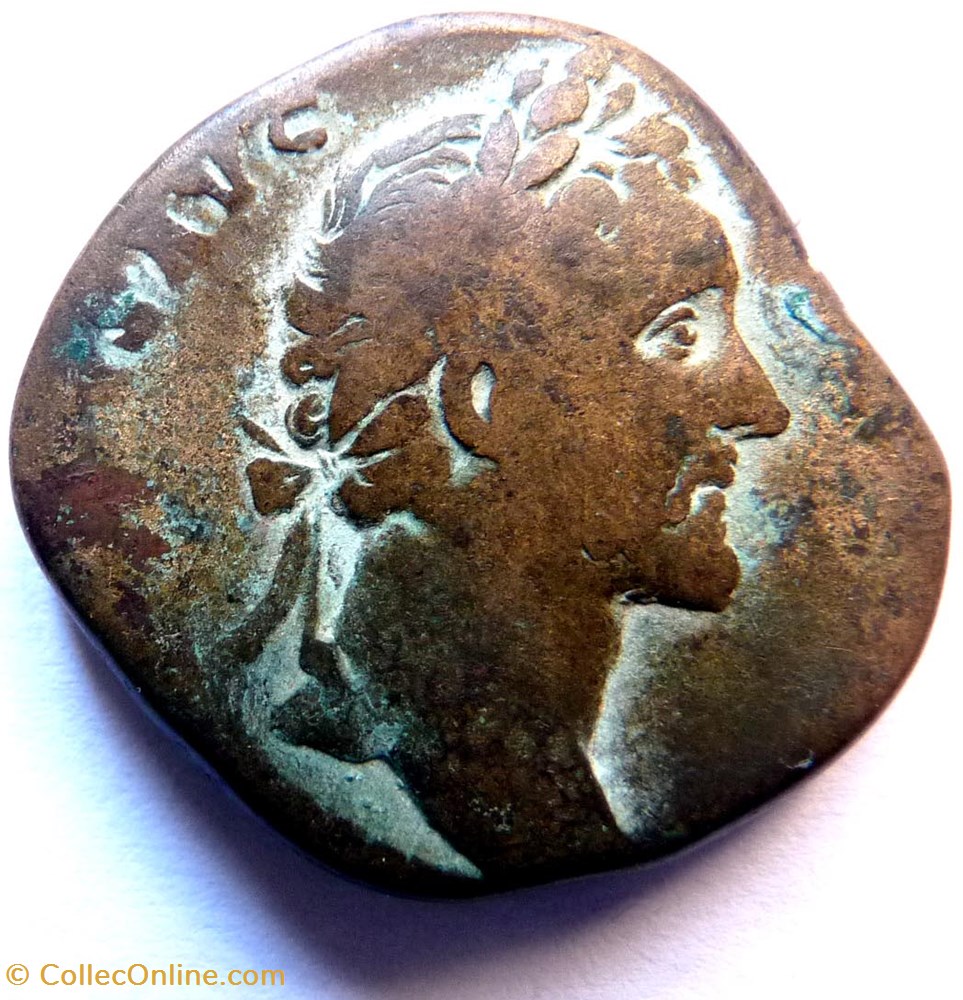 monnaie antique av jc ap romaine republicaine imperiale antonin le pieux sesterce annone