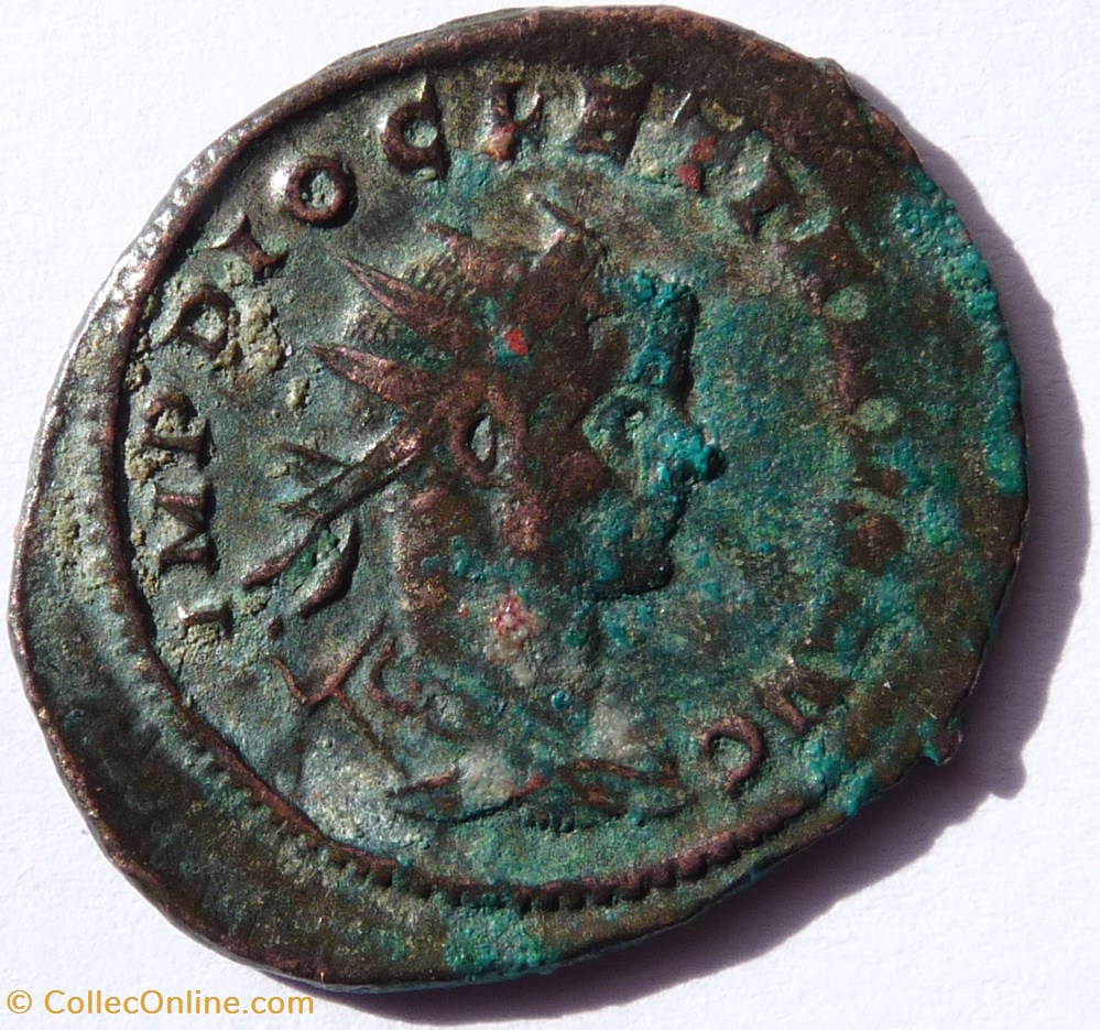 monnaie antique jc ap romaine republicaine imperiale diocletien 285 286 rome iovi conservat avgg