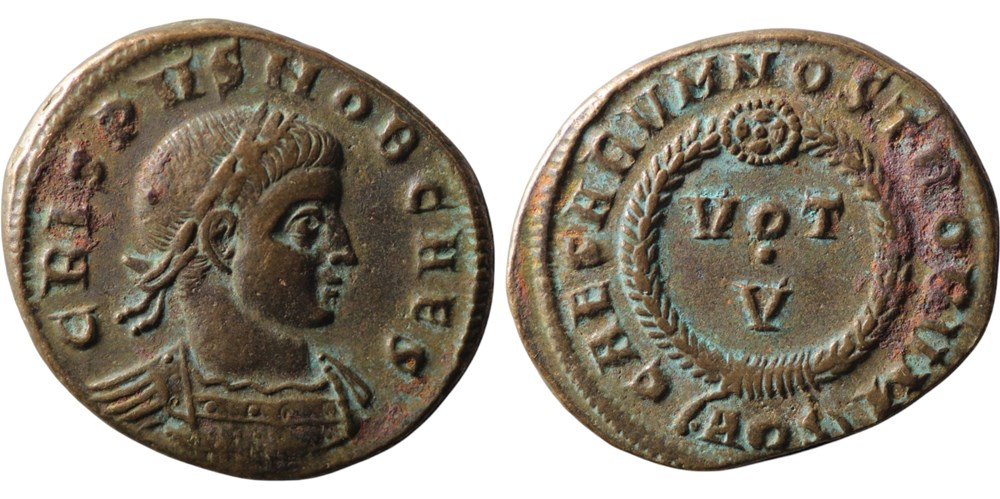 Crispus 321/Aquilée/CAESARVM NOSTRORVM monnaies antiques romaines imperiales et republicaines crispus 321 aquilee caesarvm nostrorvm