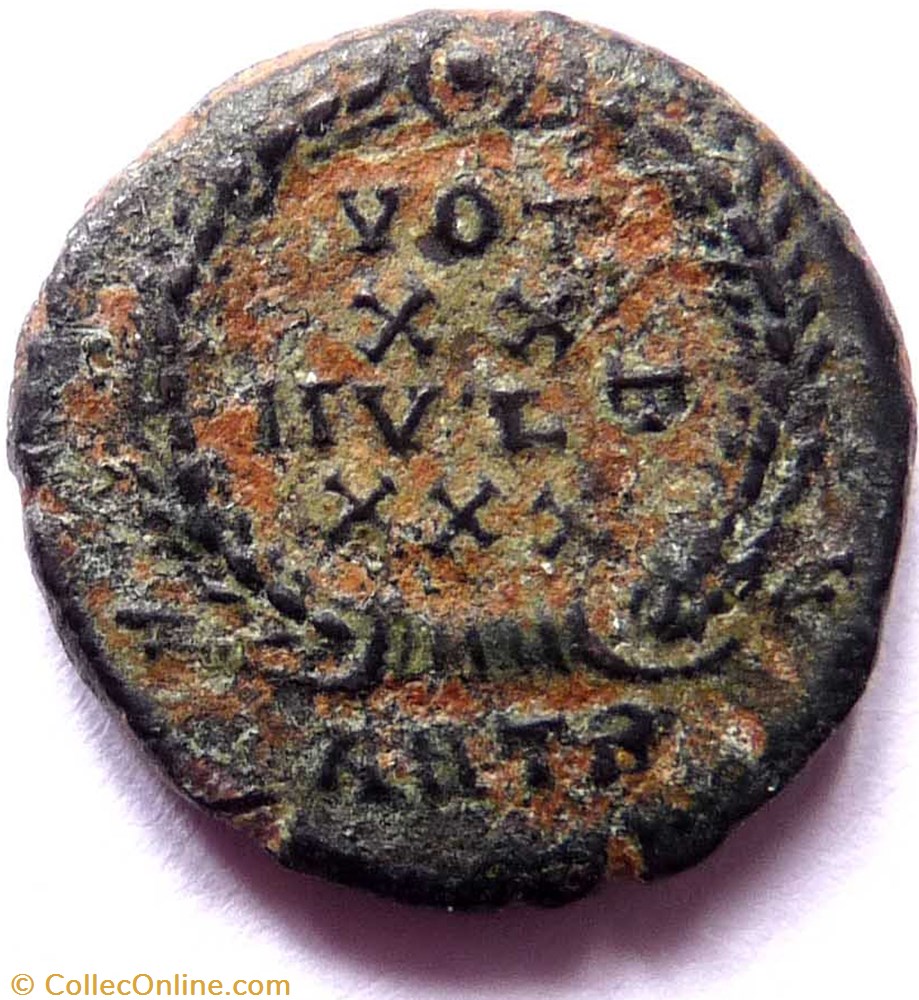 Constance II 347-348/Antioche/VOT XX MVLT XXX monnaie antique av jc ap romaine imperiale constance ii 347 348 antioche vot xx mvlt xxx