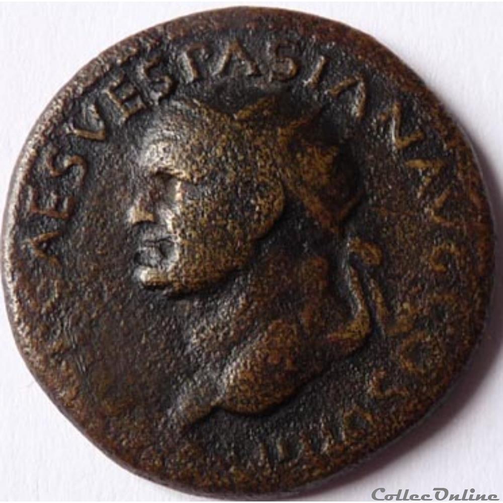 Vespasien 77-78/Dupondius/Lyon/FORTVNAE REDVCI monnaie antique av jc ap romaine vespasien 77 78 dupondius lyon fortvnae redvci