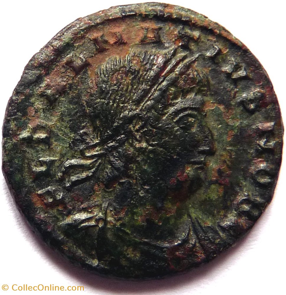 Delmace 337/Thessalonique/GLORIA EXERCITVS monnaie antiquite av jc ap romaine republicaine imperiale delmace 337 thessalonique gloria exercitvs