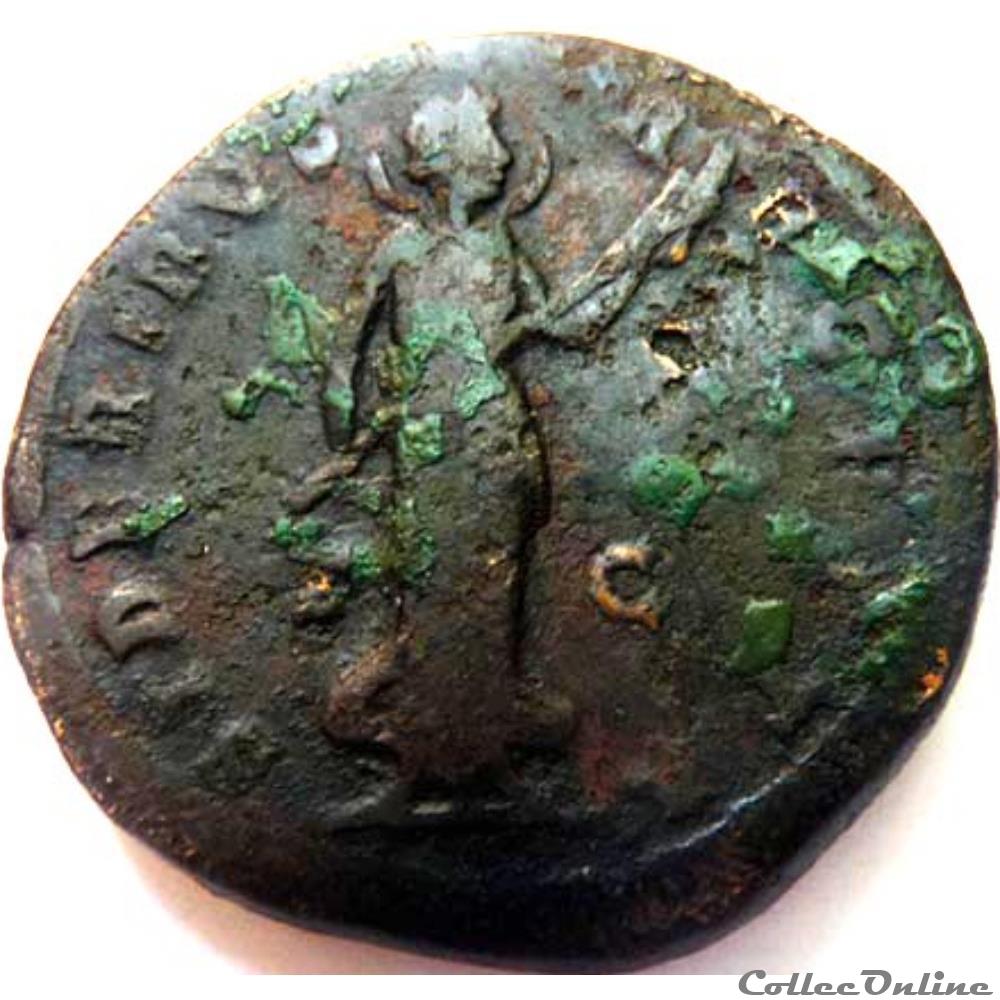 Faustine la Jeune 176-180/Sesterce/Rome/RIC III 1715 monnaie antique romaine faustine la jeune 176 180 sesterce rome ric iii 1715