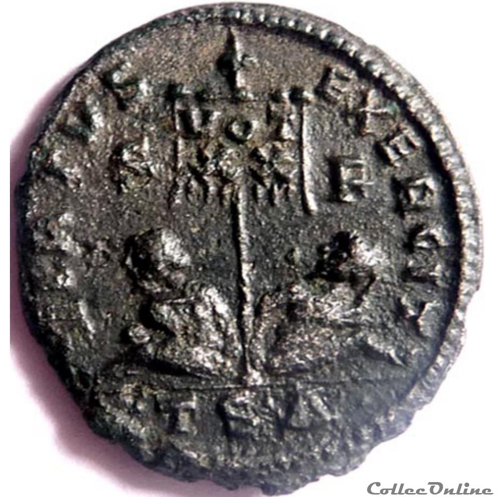 Crispus 320/Thessalonique/VIRTVS EXERCIT monnaie antique av jc ap romaine crispus 320 thessalonique virtvs exercit