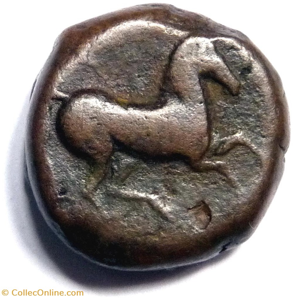 Monnaie de Carthage 400-350 av JC monnaies antiques grecques monnaie de carthage 400 350 av jc
