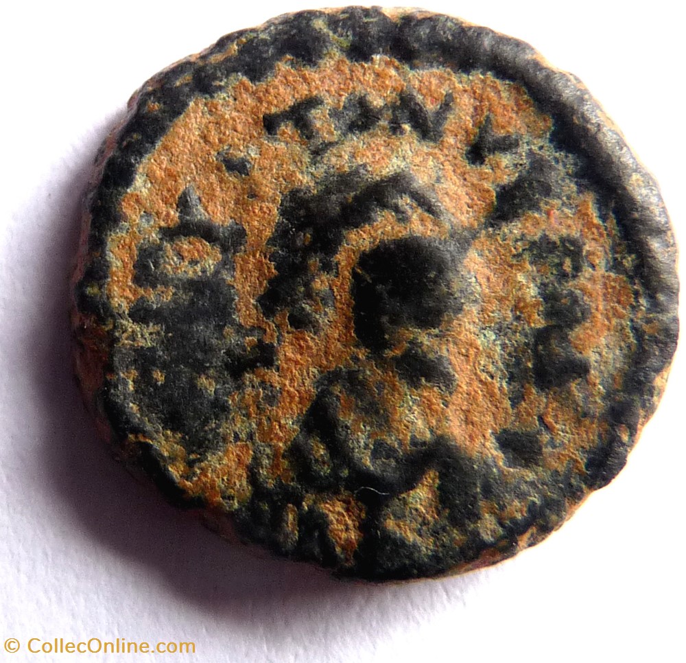 Justin 518-527/Antioche/Tyché et la divinité du fleuve Oronte monnaies byzantines justin 518 527 antioche tyche et la divinite du fleuve oronte