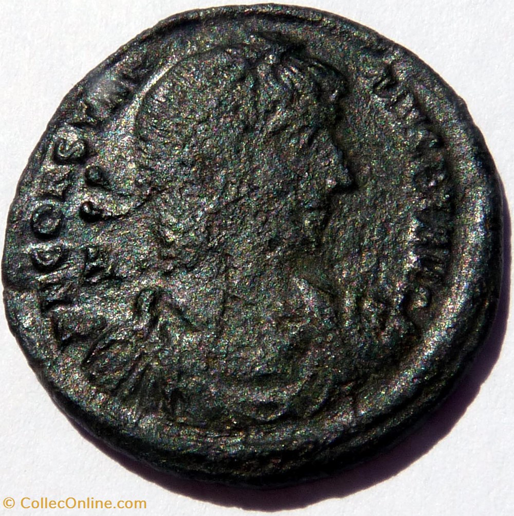 Constance II 350/Thessalonique/FEL TEMP REPARATIO monnaies antiques av jc ap romaines republicaines imperiales constance ii 350 thessalonique fel temp reparatio