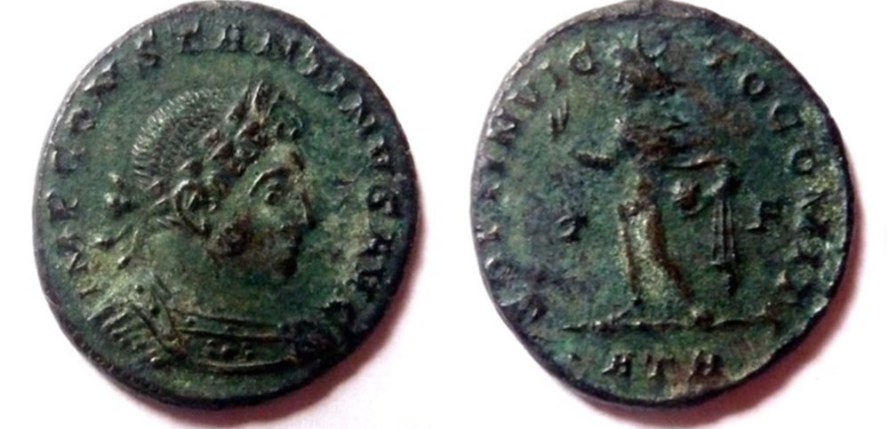 monnaies antiques romaines imperiales et republicaines ric 132 var constantin 1er 317 treves soli invicto comiti