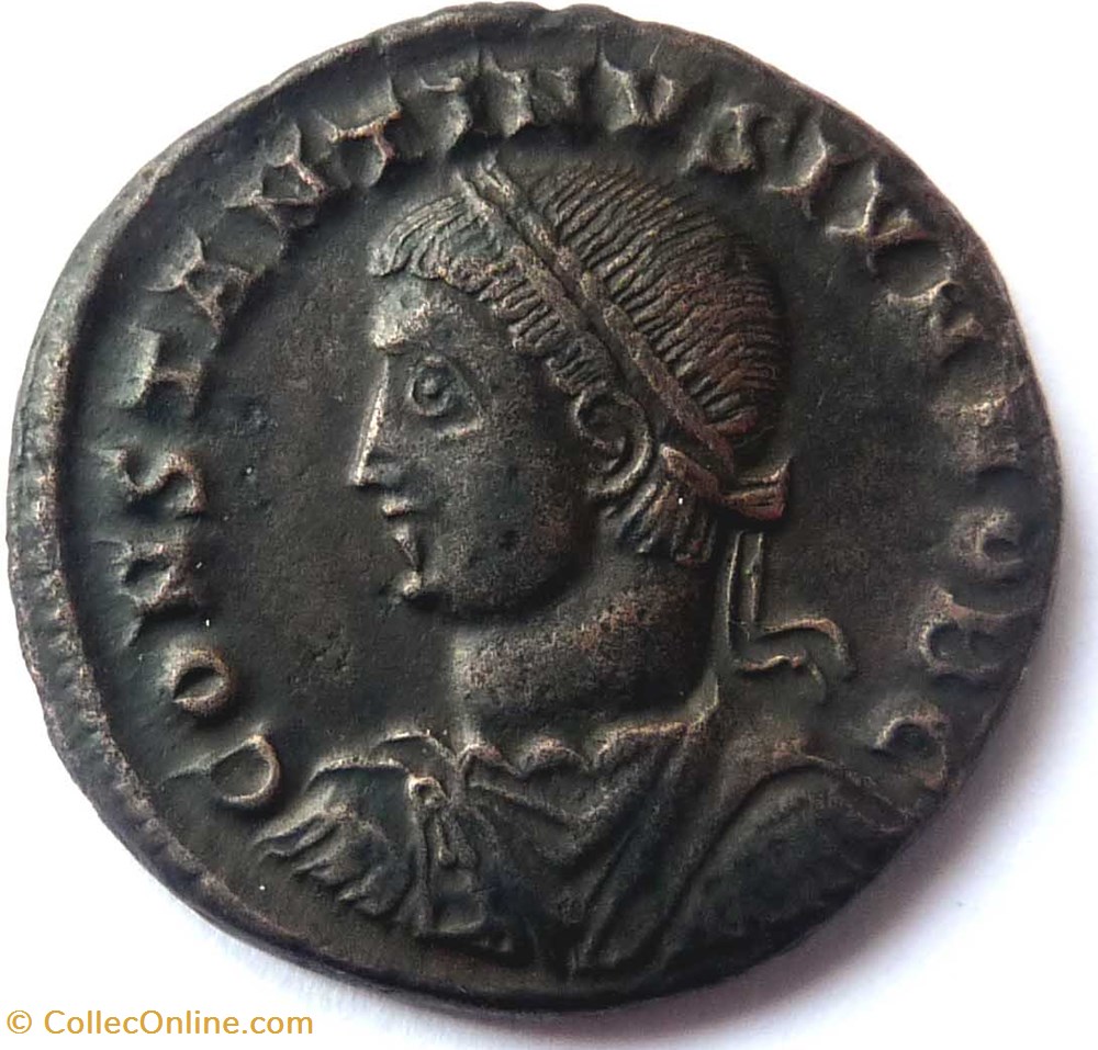 Constantin II 326-327/Antioche/PROVIDENTIAE CAESS monnaies antiquite av jc ap romaines republicaines imperiales constantin ii 326 327 antioche providentiae caess