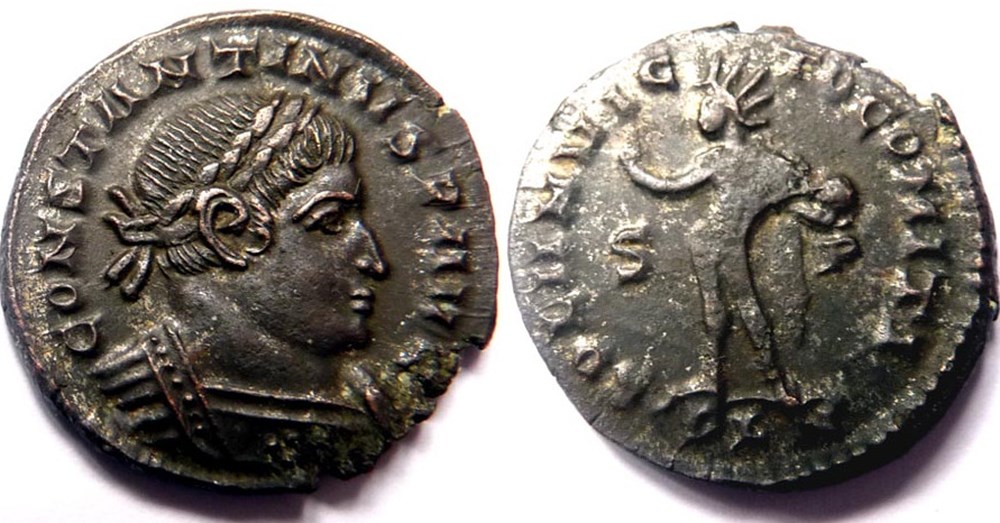 RIC 111/Constantin 1er 317/Londres/SOLI INVICTO COMITI monnaies antiques romaines imperiales et republicaines ric 111 constantin 1er 317 londres soli invicto comiti