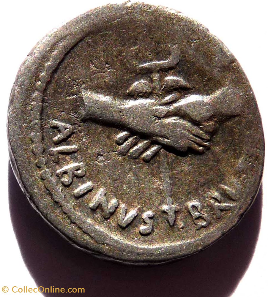 monnaies antiques romaines imperiales republicaines gens postumia 48 denier rome pietas