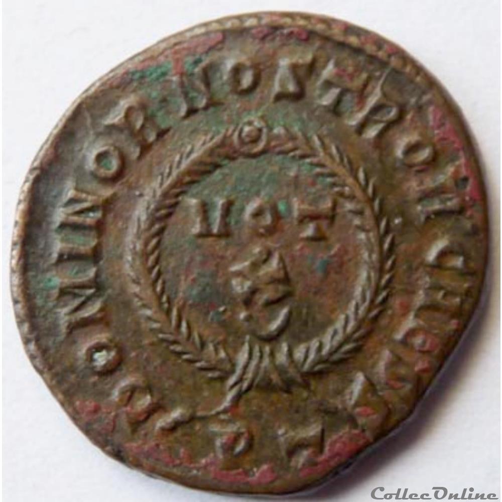Crispus 322-325/Ticinum/DOMINOR • NOSTROR • CAESS monnaie antique av jc ap romaine crispus 322 325 ticinum dominor nostror caess