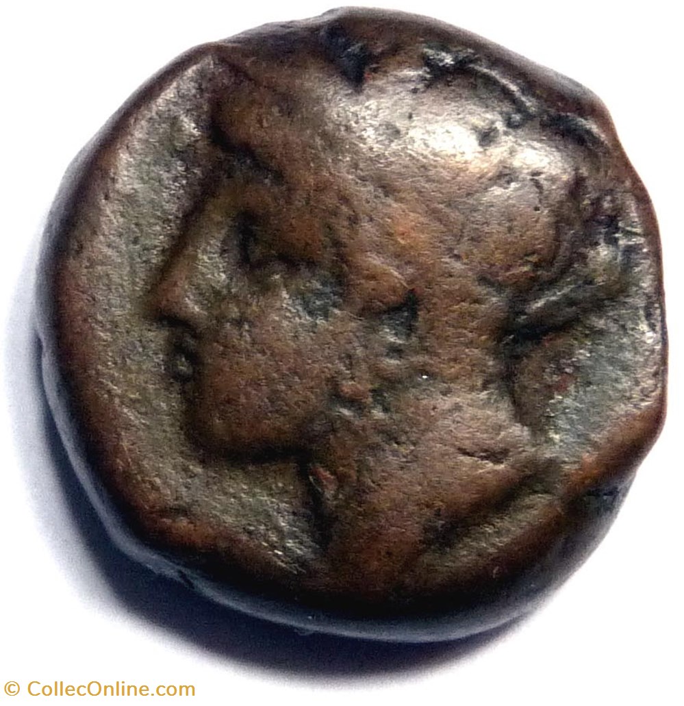 Monnaie de Carthage 400-350 av JC monnaies antiques grecques monnaie de carthage 400 350 av jc