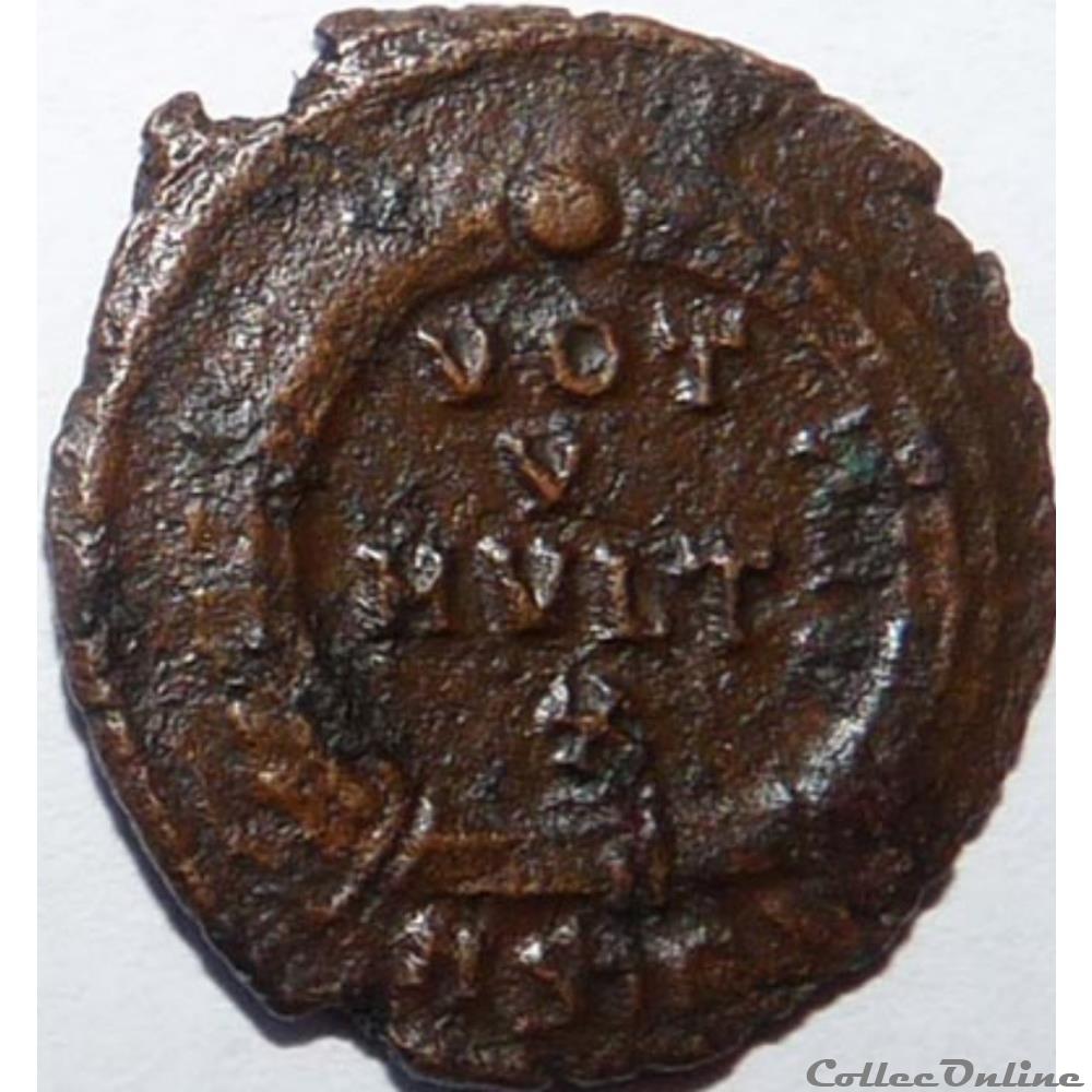 Jovien 363-364/Sirmium/VOT V MVLT X monnaies antiques a romaines republicaines imperiales jovien 363 364 sirmium vot v mvlt x