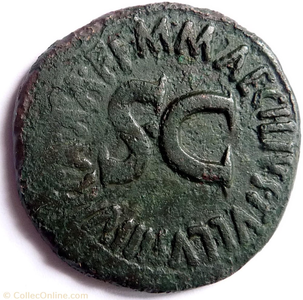 Auguste 7 av JC/As/Rome/SC 2 monnaie antique ap romaine auguste 7 av jc as rome sc