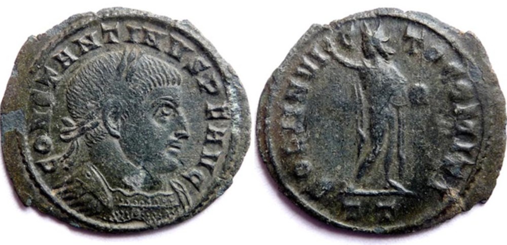 RIC 131a/Constantin 1er 312-313/Ticinum/SOLI INVICTO COMITI monnaies antiques romaines imperiales et republicaines ric 131a constantin 1er 312 313 ticinum soli invicto comiti