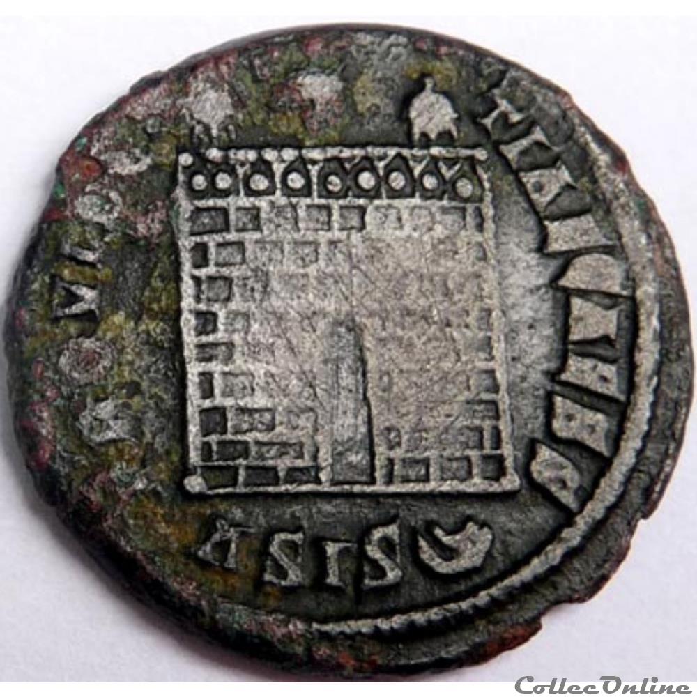 Constance II 328-329/Siscia/PROVIDENTIAE CAESS monnaies antiques romaines republicaines imperiales constance ii 328 329 siscia providentiae caess