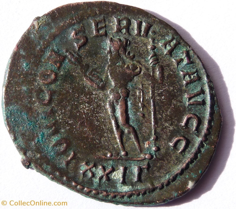 monnaie antique jc ap romaine republicaine imperiale diocletien 285 286 rome iovi conservat avgg