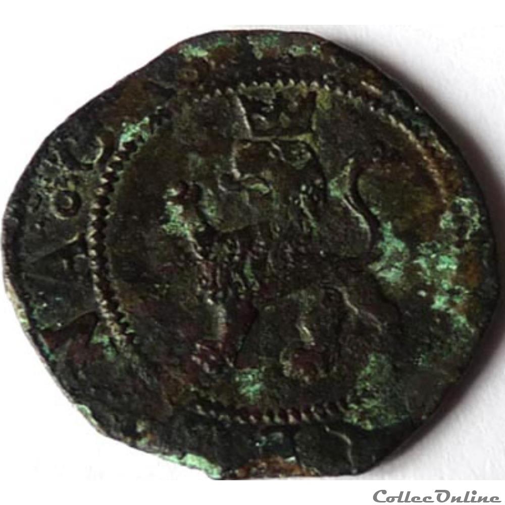 4 maravedis/Rois catholiques (Isabelle et Ferdinand) 1469-1504 monnaie 4 maravedis rois catholiques isabelle et ferdinand 1469 1504