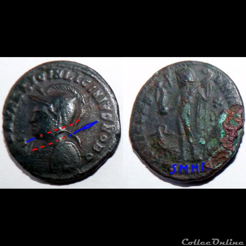 Licinius II 321-324/Héraclée/IOVI CONSERVATORI 2 monnaies antiques romaines republicaines imperiales licinius ii 321 324 heraclee iovi conservatori