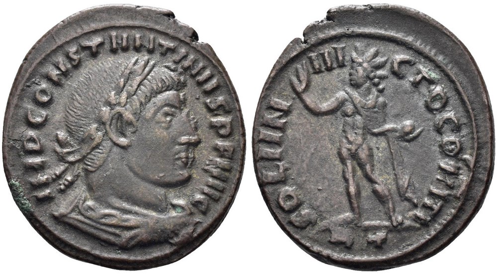 monnaies antiques romaines imperiales et republicaines ric 56 var constantin 1er 316 317 rome soli invicto comiti