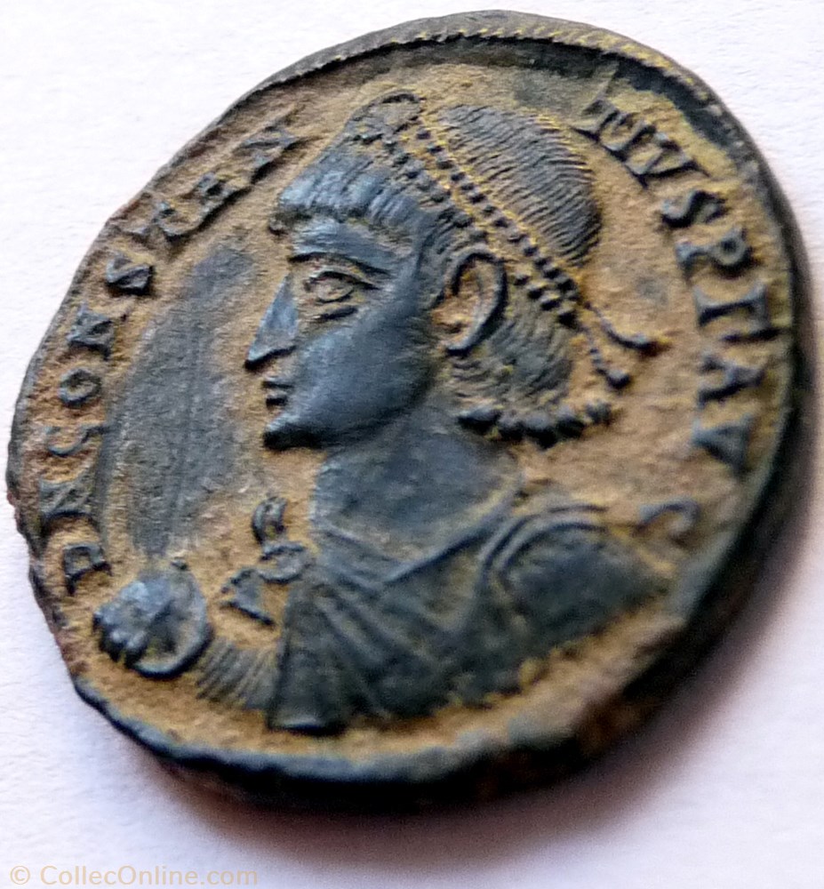 Constance II 348-350/Nicomédie/FEL TEMP REPARATIO 3 monnaies antiquite av jc ap romaines republicaines imperiales constance ii 348 350 nicomedie fel temp reparatio