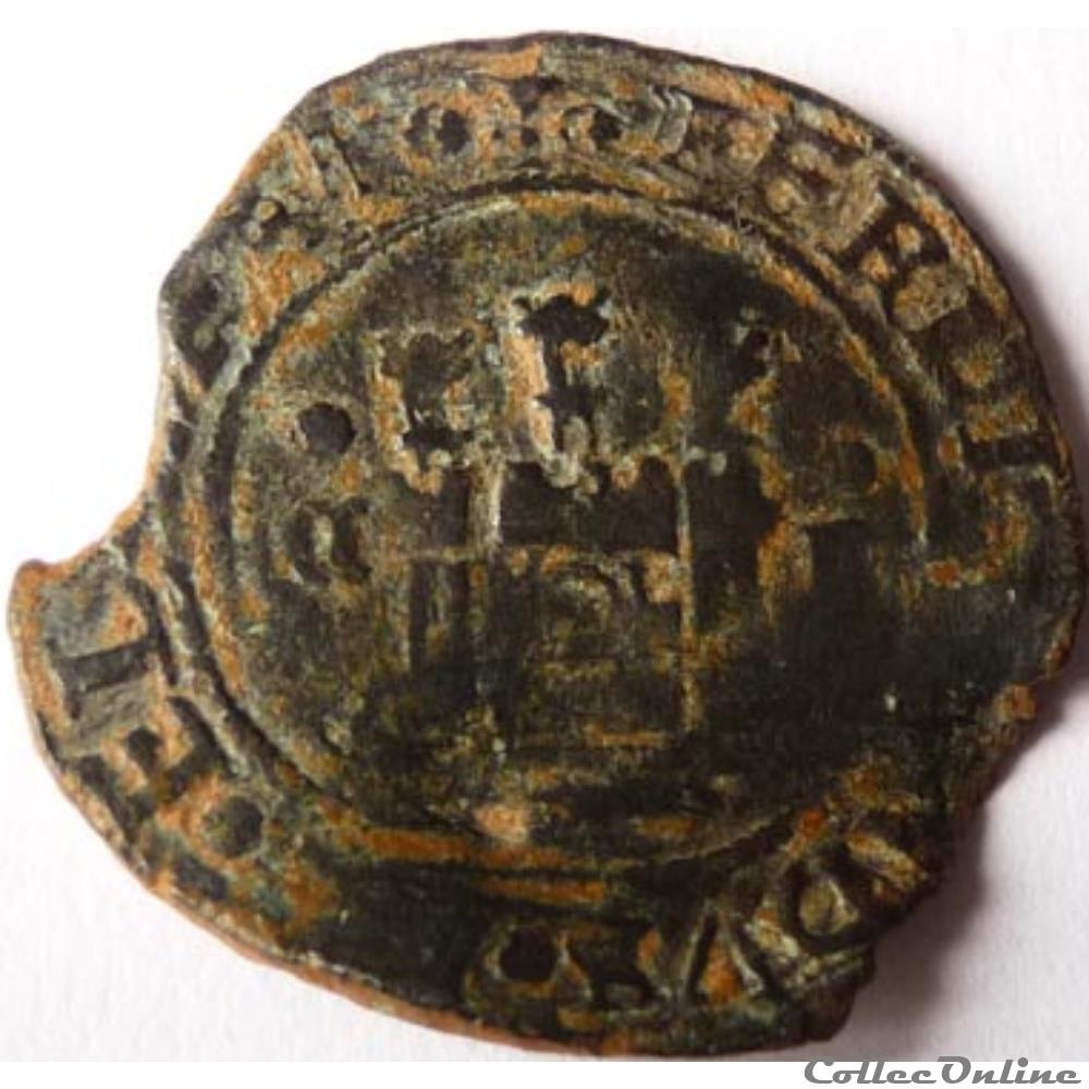 2 maravedis/Rois catholiques (Isabelle et Ferdinand) 1469-1504 monnaie 2 maravedis rois catholiques isabelle et ferdinand 1469 1504