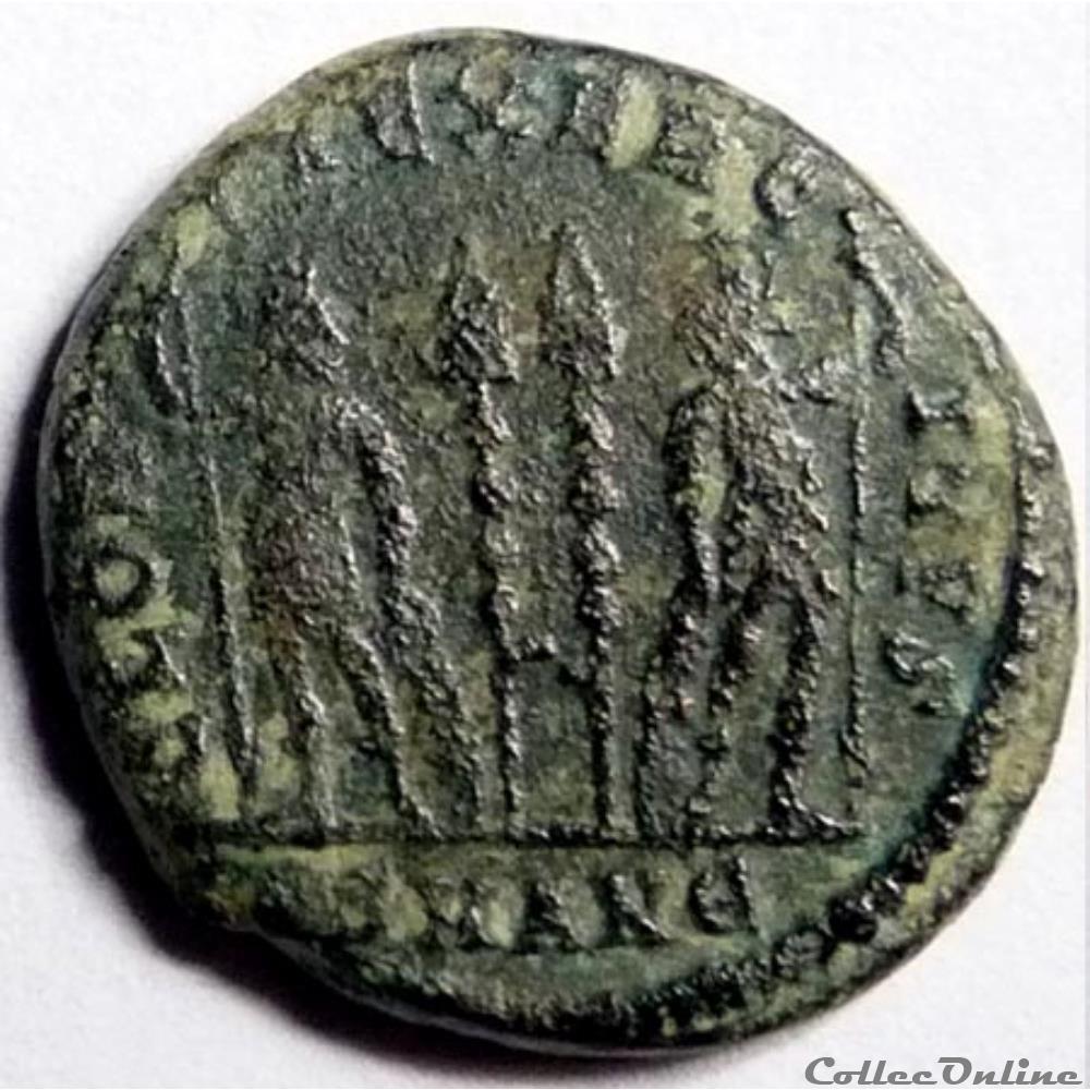 monnaie antique av jc ap romaine constantin ii 335 antioche gloria exercitvs