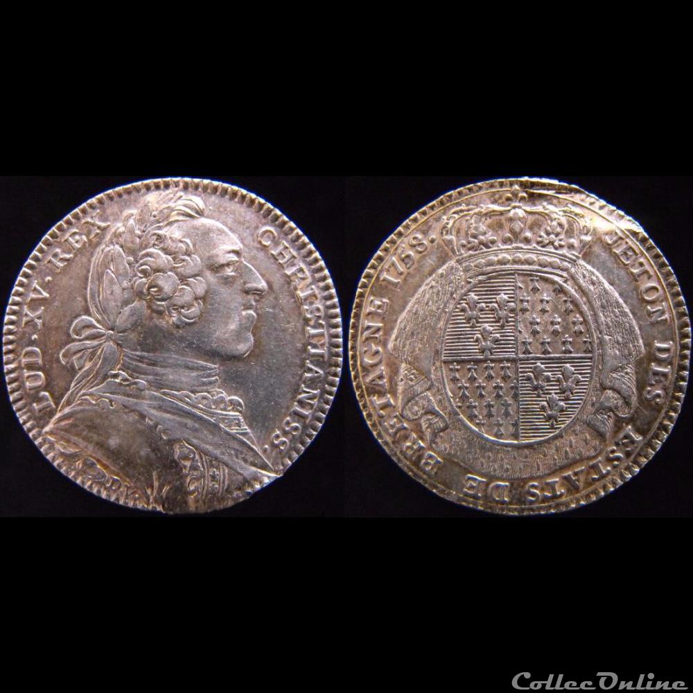 monnaie jeton mereaux france 1758 etats de saint brieuc