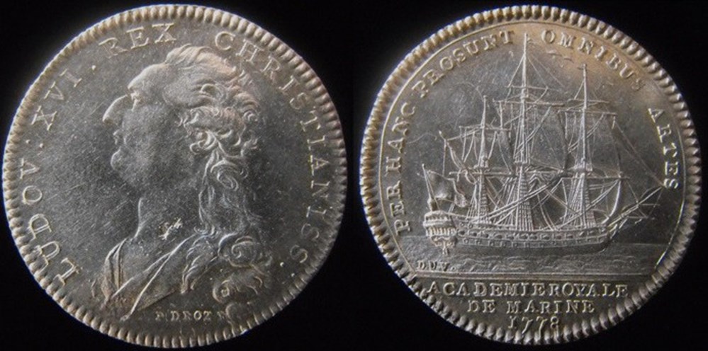 1778 - Académie Royale de Marine de Brest monnaies paranumismatique jetons poids 1778 academie royale de marine de brest