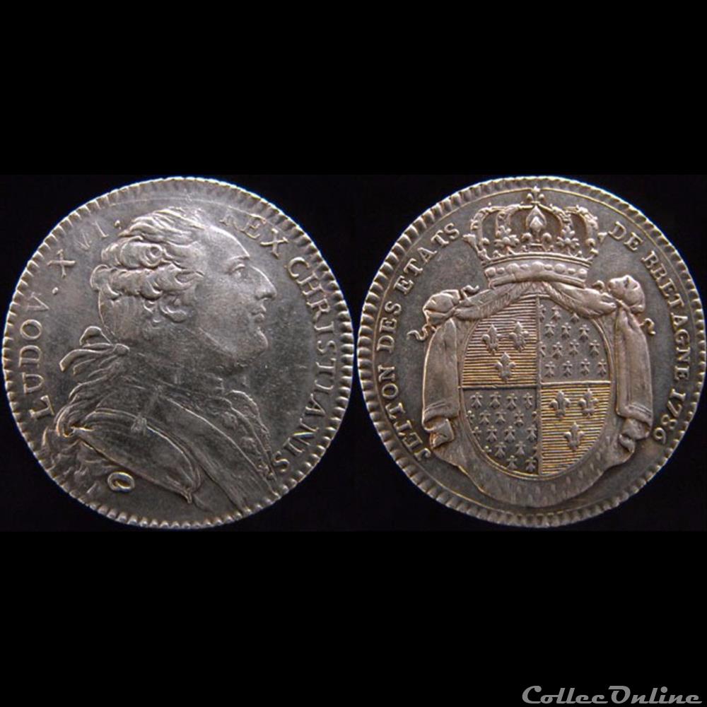 monnaie jeton mereaux france 1786 etats de rennes