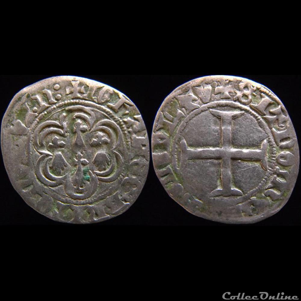 Jean V (1389-1442) - Blanc hexalobe - Nantes monnaies europe medievale france feodales jean v 1389 1442 blanc hexalobe nantes