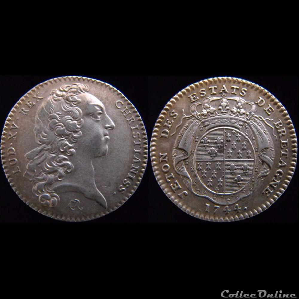1744 - États de Rennes monnaie jeton mereaux france 1744 etats de rennes