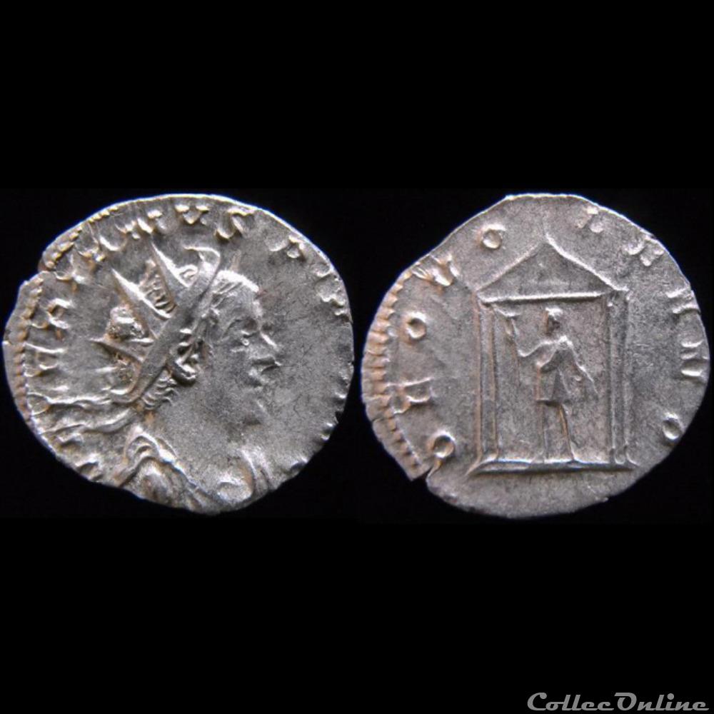monnaie antique romaine valerien ier deo volkano