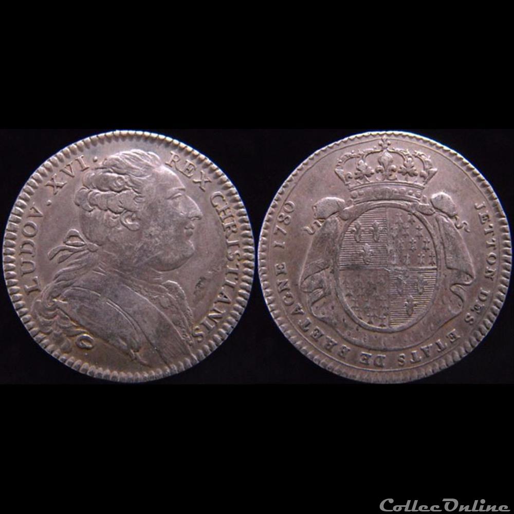 1780 - États de Rennes monnaie jeton mereaux france 1780 etats de rennes