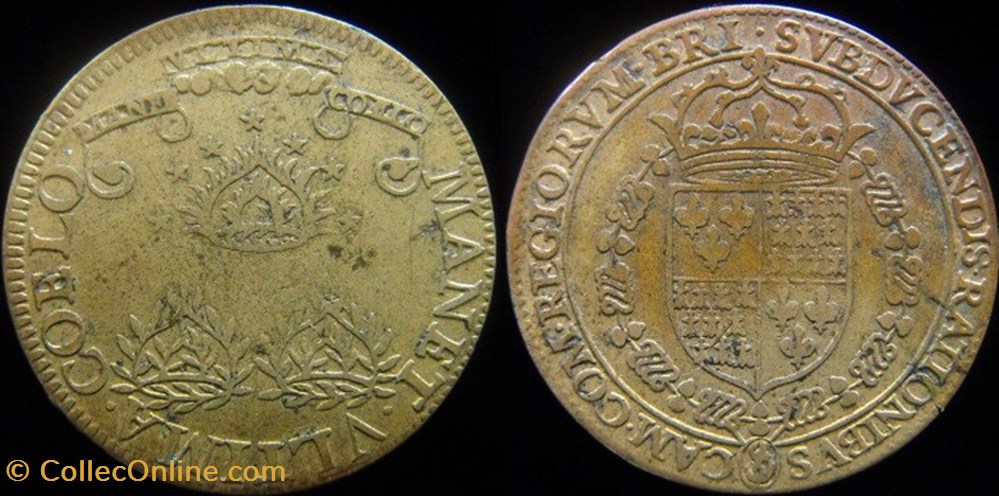 1574-1589 - Chambre des Comptes de Bretagne monnaies jetons mereaux 1574 1589 chambre des comptes de bretagne