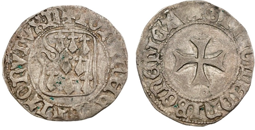 monnaies europe medievale france feodales jean v 1389 1442 blanc targe fougeres