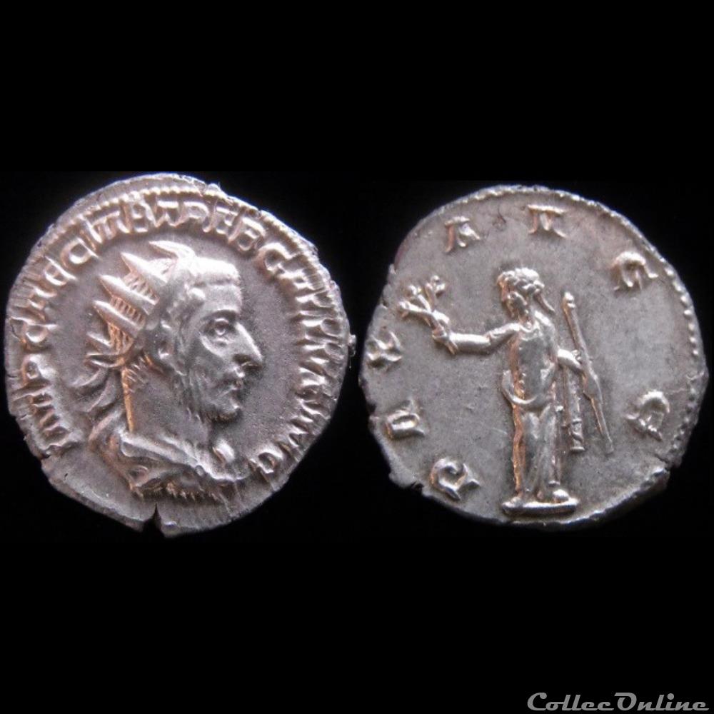 RIC 55a - Rome - Trebonien Galle - Pax Avgg - variante monnaies antiquite jc ap romaines republicaines imperiales ric 55a rome trebonien galle pax avgg variante